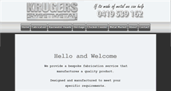 Desktop Screenshot of krugerssheetmetal.com.au